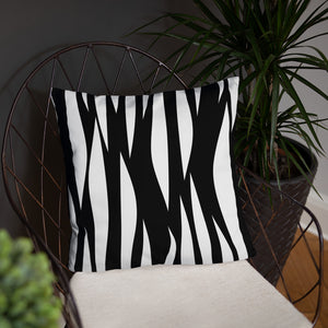 Black Tall Grass Pillow