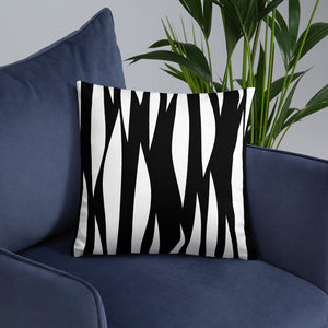 Black Tall Grass Pillow