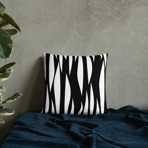 Black Tall Grass Pillow