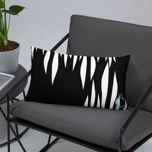 Black Tall Grass Pillow