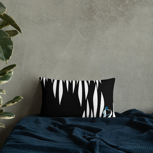 Black Tall Grass Pillow