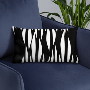 Black Tall Grass Pillow