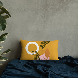 Abstract Buttercup Pillow