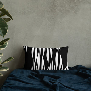 Black Tall Grass Pillow