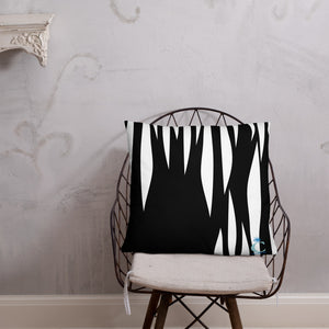 Black Tall Grass Pillow