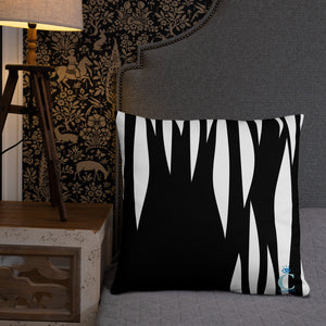 Black Tall Grass Pillow