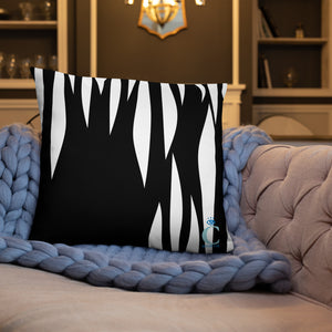 Black Tall Grass Pillow