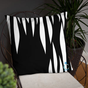 Black Tall Grass Pillow