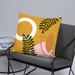 Abstract Buttercup Pillow