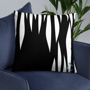 Black Tall Grass Pillow