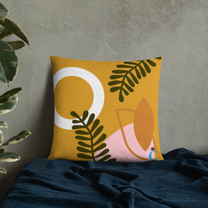 Abstract Buttercup Pillow