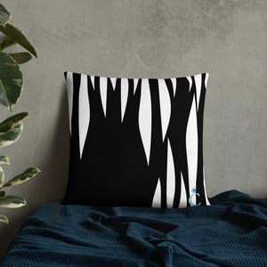 Black Tall Grass Pillow