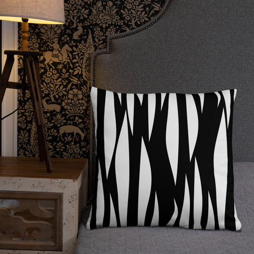 Black Tall Grass Pillow