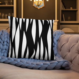 Black Tall Grass Pillow