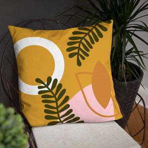 Abstract Buttercup Pillow