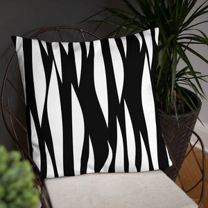 Black Tall Grass Pillow