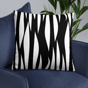 Black Tall Grass Pillow