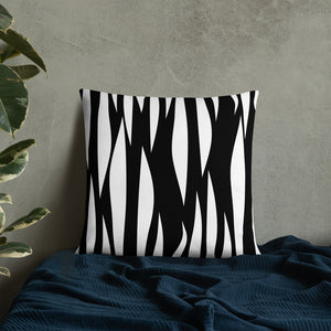 Black Tall Grass Pillow