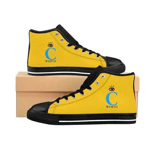 I C WORTH Women's Yellow High-top Sneakers