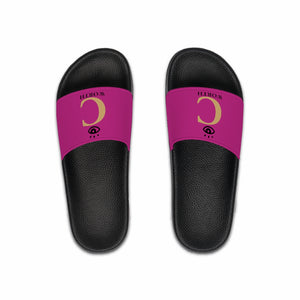 I C WORTH Men's Hot Purple Slide Sandals