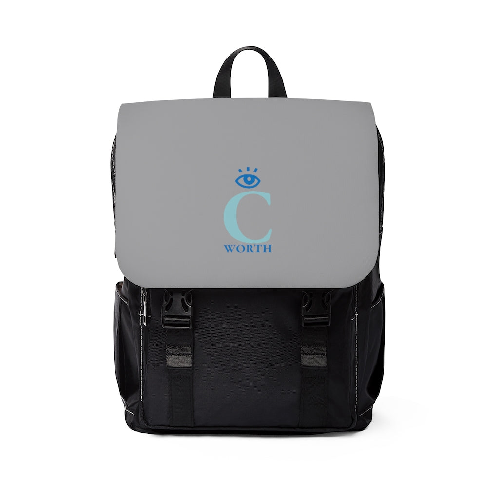 I C Worth Casual Shoulder Grey Backpack