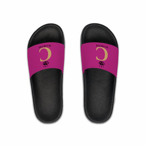 I C WORTH Men's Hot Purple Slide Sandals