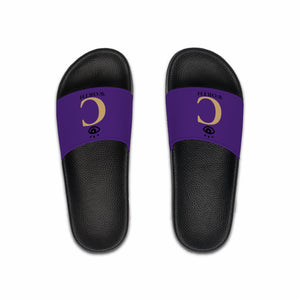 I C WORTH Men's Purple Slide Sandals