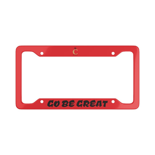 I C WORTH Red License Plate Frame