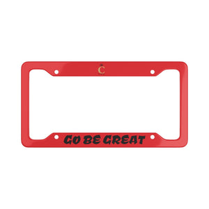 I C WORTH Red License Plate Frame