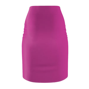 MENTALAIRE Women's Hot Purple Pencil Skirt
