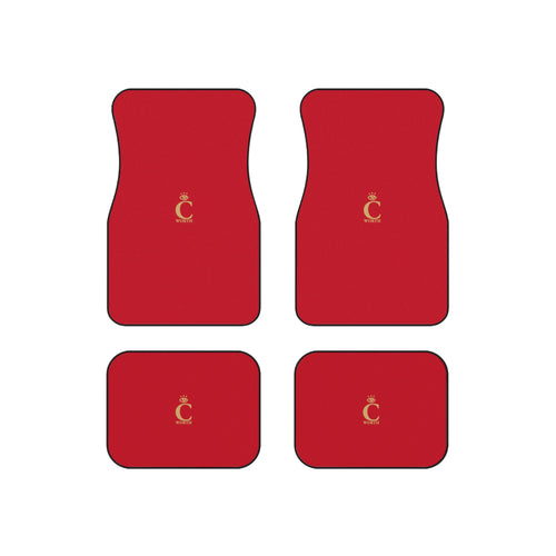 I C WORTH Dark Red Car Mats (Set of 4)