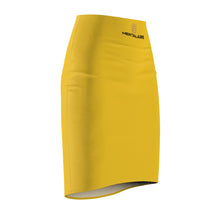 Load image into Gallery viewer, MENTALAIRE Women&#39;s Yellow Pencil Skirt