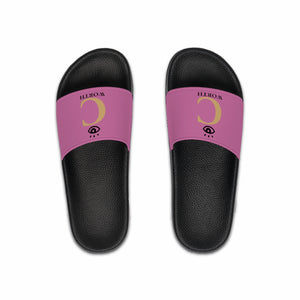 I C WORTH Men's Hot Pink Slide Sandals