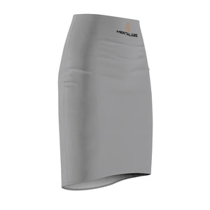 MENTALAIRE Women's Grey Pencil Skirt