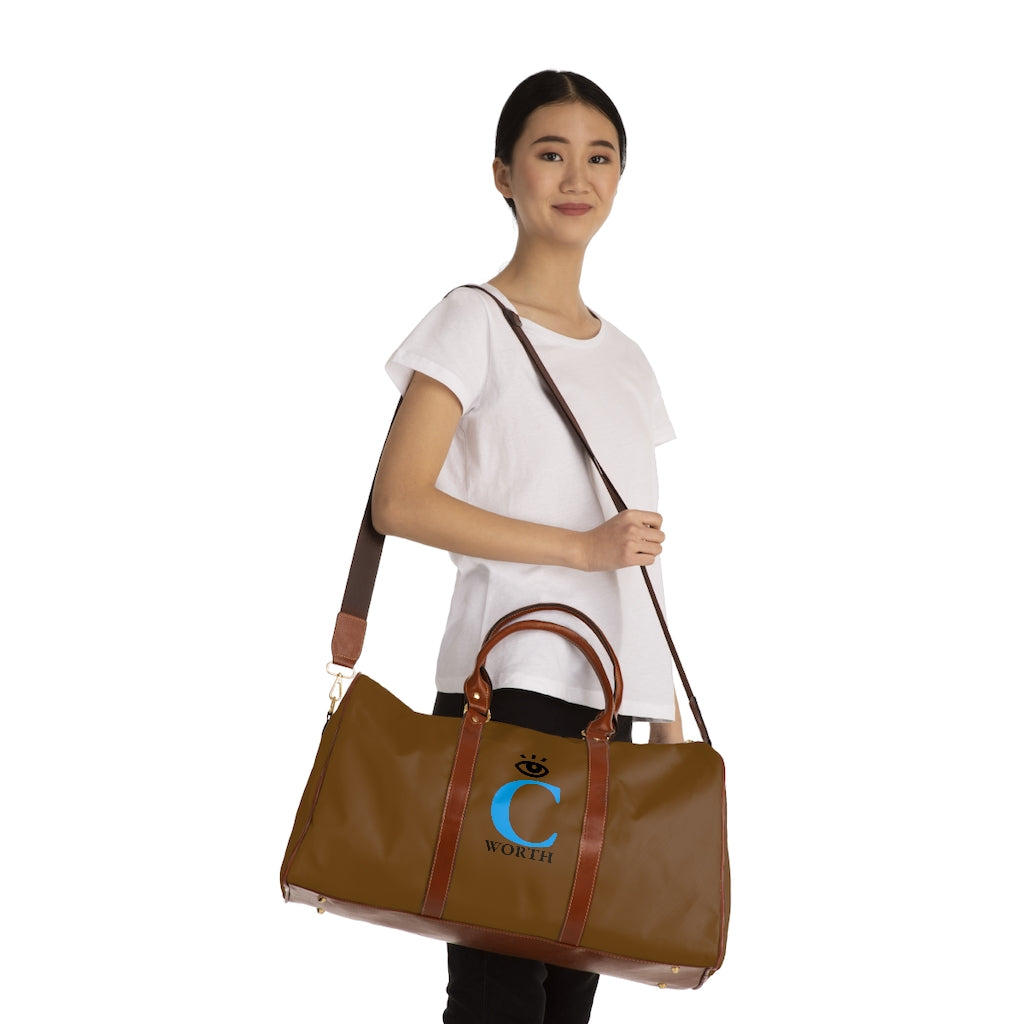 I C WORTH Waterproof Brown Travel Bag