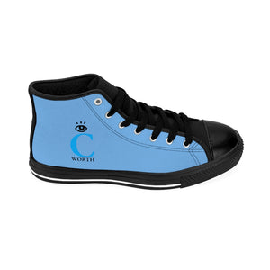 I C WORTH Men's Sky Blue High-top Sneakers