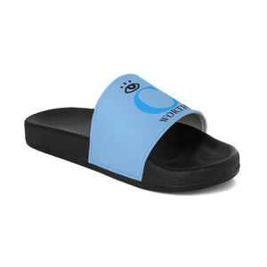 I C WORTH Women's Sky Blue Slide Sandals
