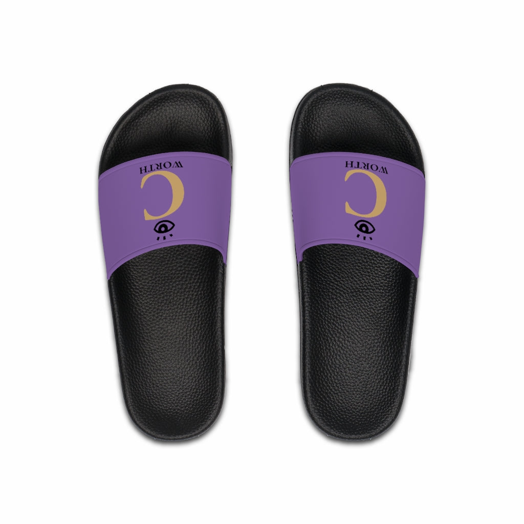 I C WORTH Men's Grape Slide Sandals