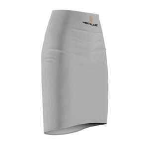 MENTALAIRE Women's Light Grey Pencil Skirt
