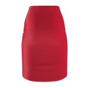 MENTALAIRE Women's Strawberry Red Pencil Skirt
