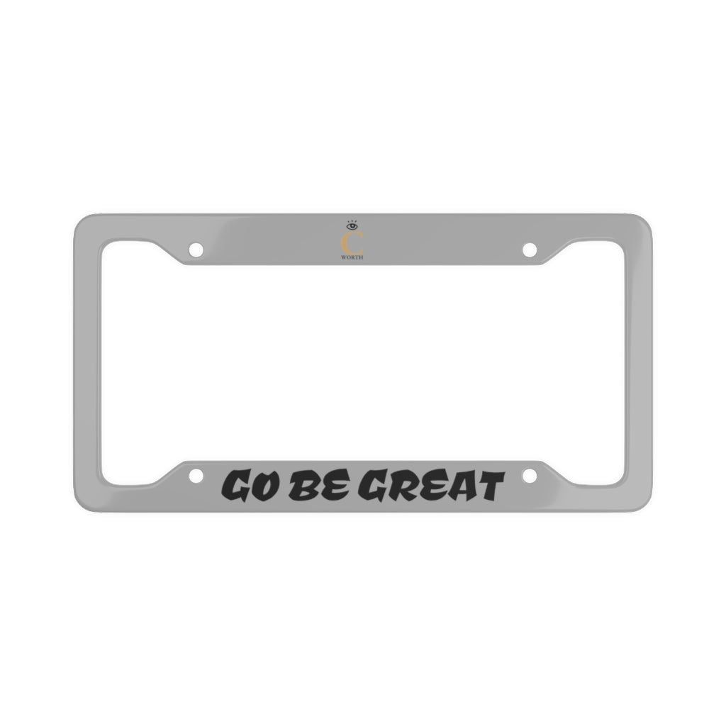 I C WORTH Light Grey License Plate Frame