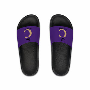 I C WORTH Men's Purple Slide Sandals