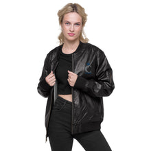 Load image into Gallery viewer, I C WORTH Unisex Leather Bomber Jacket