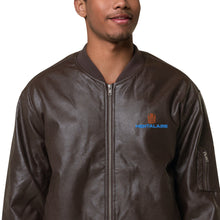 Load image into Gallery viewer, MENTALAIRE Unisex Leather Bomber Jacket