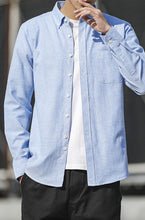 Load image into Gallery viewer, Men&#39;s Oxford Long Sleeve Casual Shirt