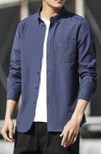 Load image into Gallery viewer, Men&#39;s Oxford Long Sleeve Casual Shirt