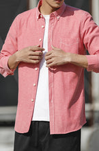 Load image into Gallery viewer, Men&#39;s Oxford Long Sleeve Casual Shirt