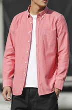 Load image into Gallery viewer, Men&#39;s Oxford Long Sleeve Casual Shirt