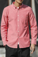 Load image into Gallery viewer, Men&#39;s Oxford Long Sleeve Casual Shirt