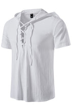 Load image into Gallery viewer, Men&#39;s Spring/Summer Fashion Solid Color Hooded Short Sleeve T-Shirt Top